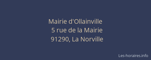 Mairie d'Ollainville