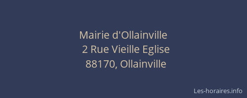 Mairie d'Ollainville