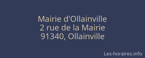 Mairie d'Ollainville