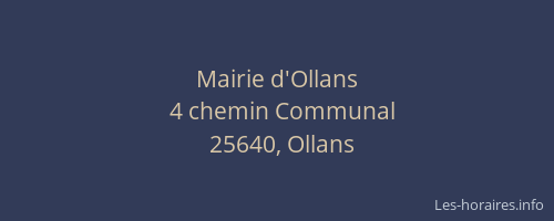 Mairie d'Ollans