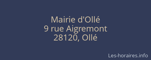 Mairie d'Ollé