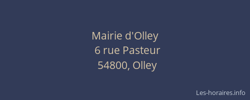 Mairie d'Olley