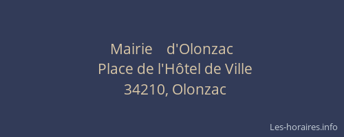 Mairie    d'Olonzac