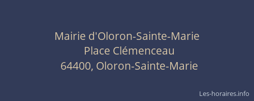 Mairie d'Oloron-Sainte-Marie