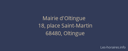 Mairie d'Oltingue