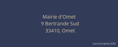 Mairie d'Omet