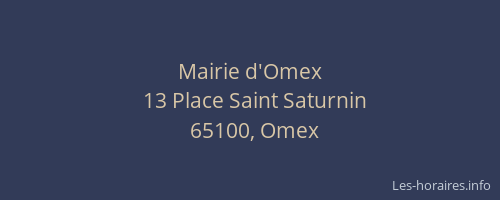 Mairie d'Omex