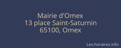 Mairie d'Omex