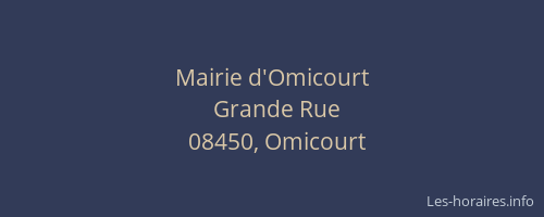 Mairie d'Omicourt