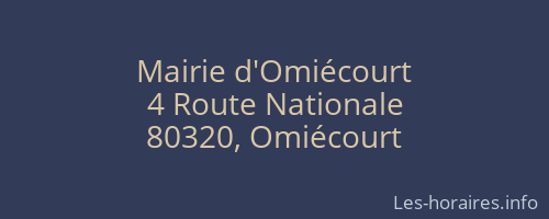 Mairie d'Omiécourt