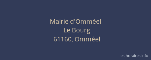 Mairie d'Omm&eacute;el