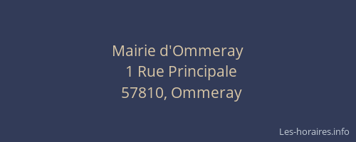 Mairie d'Ommeray