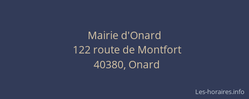 Mairie d'Onard