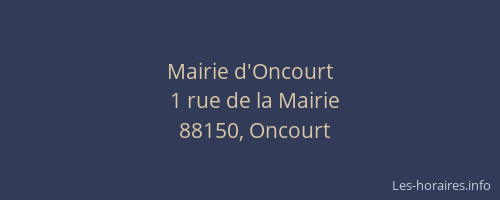 Mairie d'Oncourt
