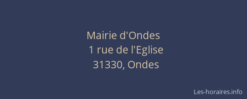 Mairie d'Ondes