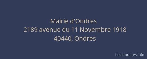 Mairie d'Ondres