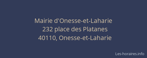 Mairie d'Onesse-et-Laharie