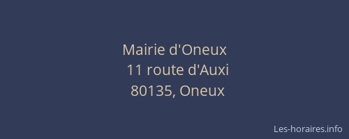 Mairie d'Oneux