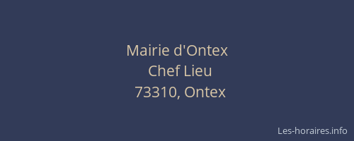 Mairie d'Ontex