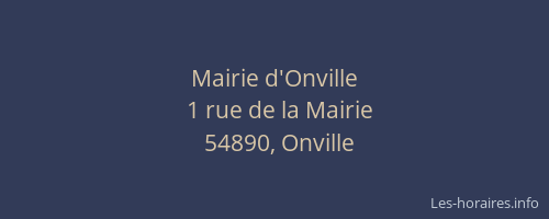 Mairie d'Onville