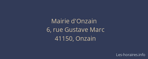 Mairie d'Onzain