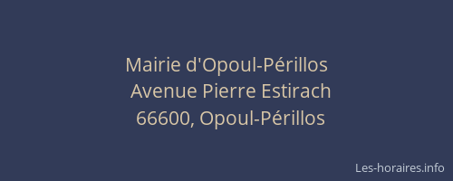 Mairie d'Opoul-P&eacute;rillos
