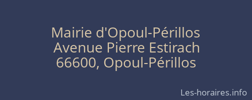 Mairie d'Opoul-Périllos