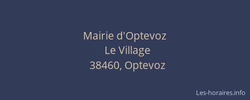 Mairie d'Optevoz