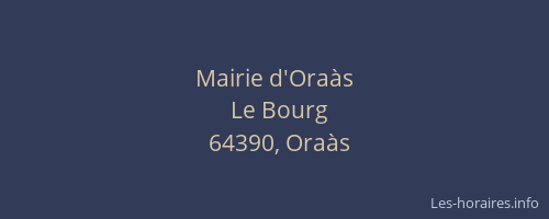 Mairie d'Ora&agrave;s