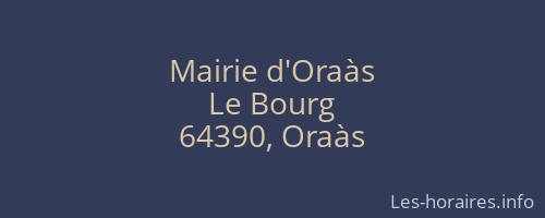 Mairie d'Oraàs