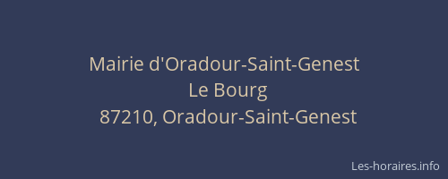Mairie d'Oradour-Saint-Genest