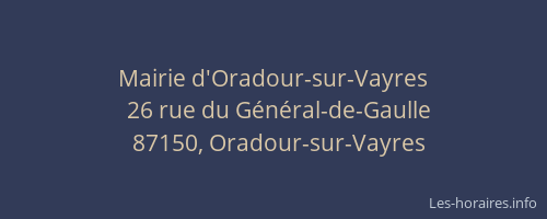 Mairie d'Oradour-sur-Vayres