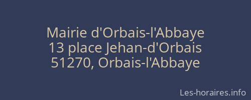 Mairie d'Orbais-l'Abbaye