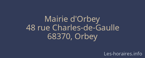 Mairie d'Orbey