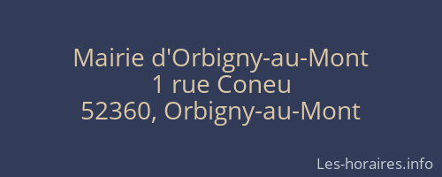 Mairie d'Orbigny-au-Mont
