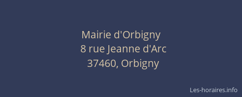 Mairie d'Orbigny