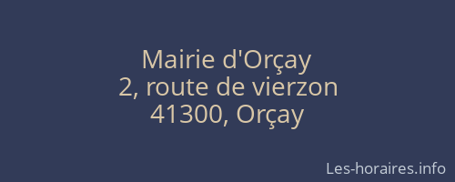 Mairie d'Orçay