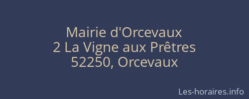 Mairie d'Orcevaux