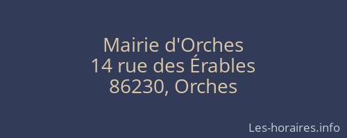 Mairie d'Orches