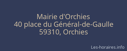 Mairie d'Orchies