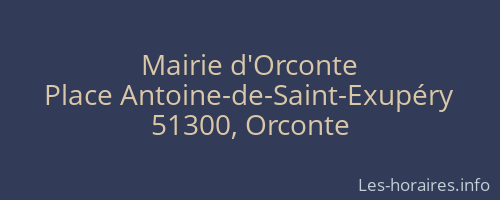 Mairie d'Orconte