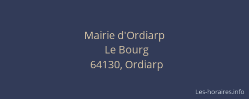 Mairie d'Ordiarp