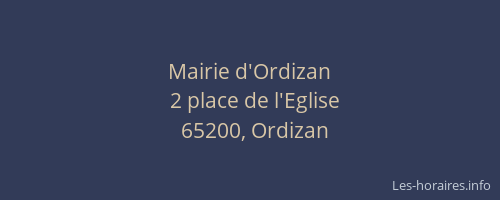 Mairie d'Ordizan