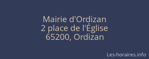 Mairie d'Ordizan