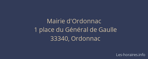 Mairie d'Ordonnac