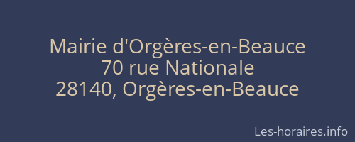 Mairie d'Orgères-en-Beauce