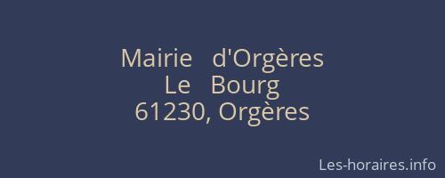 Mairie   d'Orgères