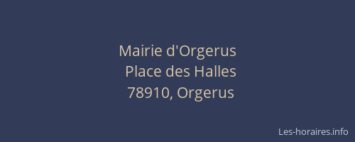 Mairie d'Orgerus