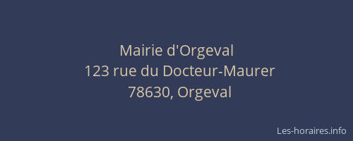 Mairie d'Orgeval