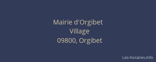 Mairie d'Orgibet